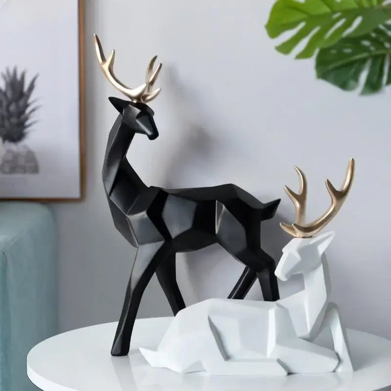 Estátua Cervo Geométrica em Resina para Decoração Elegante Compre agora Ricaly