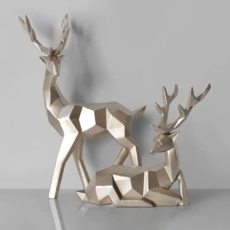 Estátua Cervo Geométrica em Resina para Decoração Elegante Compre agora Ricaly