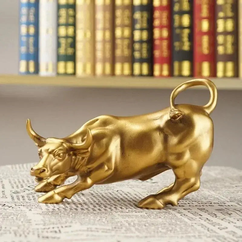 Estátua Touro Dourado para Decoração e Estilo Wall Street Compre agora Ricaly