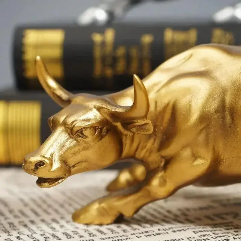 Estátua Touro Dourado para Decoração e Estilo Wall Street Compre agora Ricaly