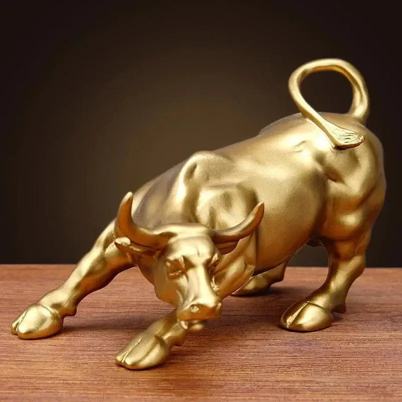 Estátua Touro Dourado para Decoração e Estilo Wall Street Compre agora Ricaly