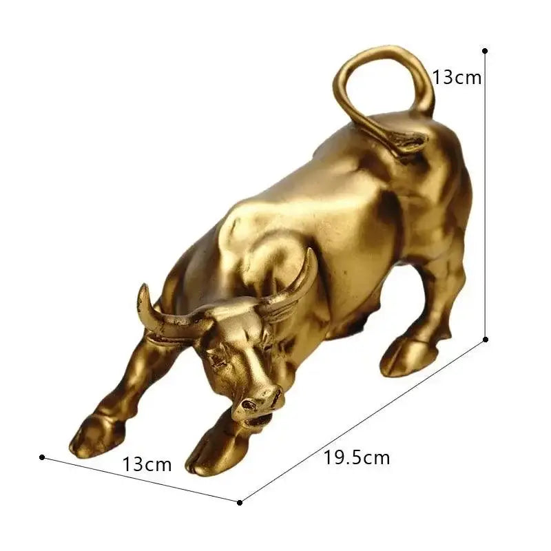Estátua Touro Dourado para Decoração e Estilo Wall Street Compre agora Ricaly