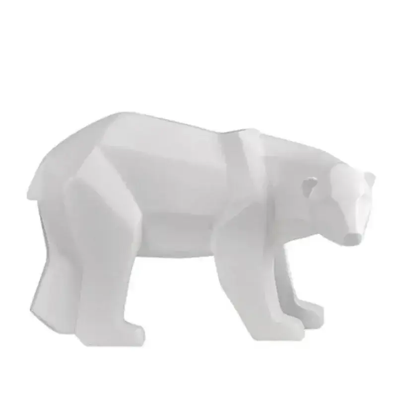 Ursos Polares Geométricos em Resina Moderna com Design Exclusivo Compre agora Ricaly