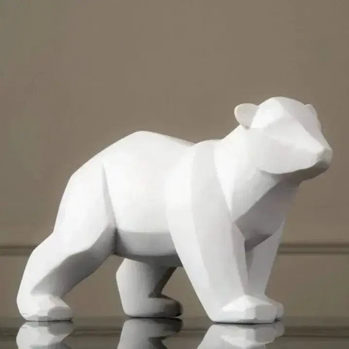 Ursos Polares Geométricos em Resina Moderna com Design Exclusivo Compre agora Ricaly