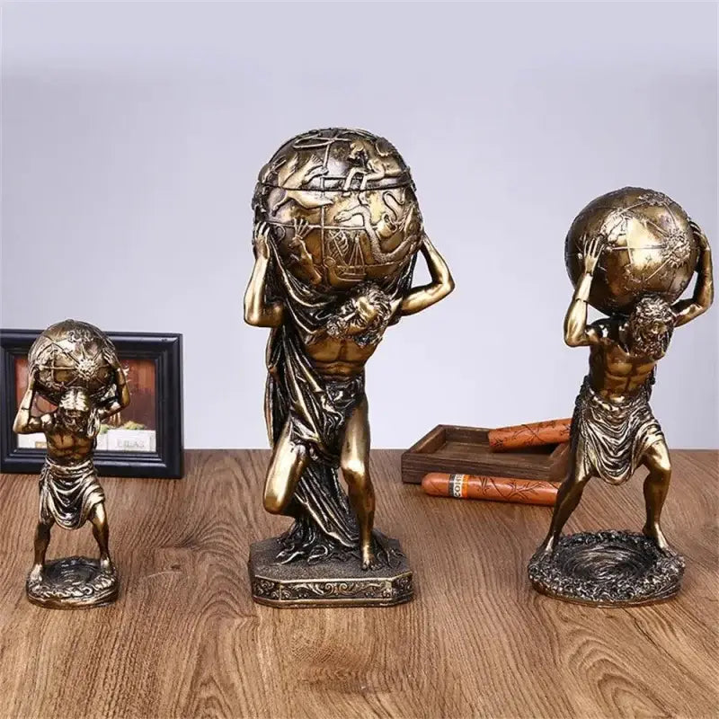 Estátuas de Atlas Grego Mitológico em Decoração Vintage Alta Qualidade Compre agora Ricaly