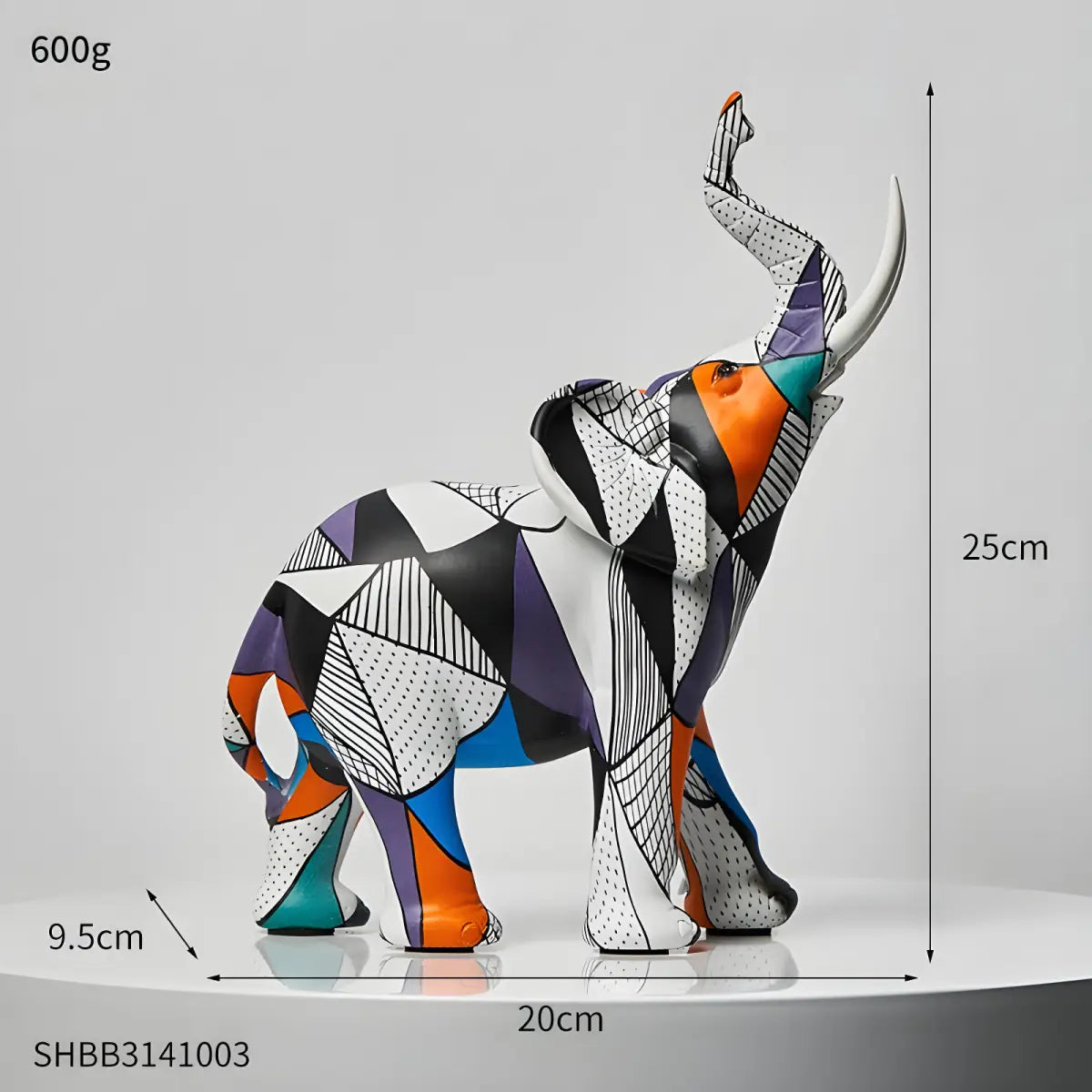 Estatuetas Decorativas Elefantes Abstratos em Dois Estilos Diferentes Compre agora Ricaly