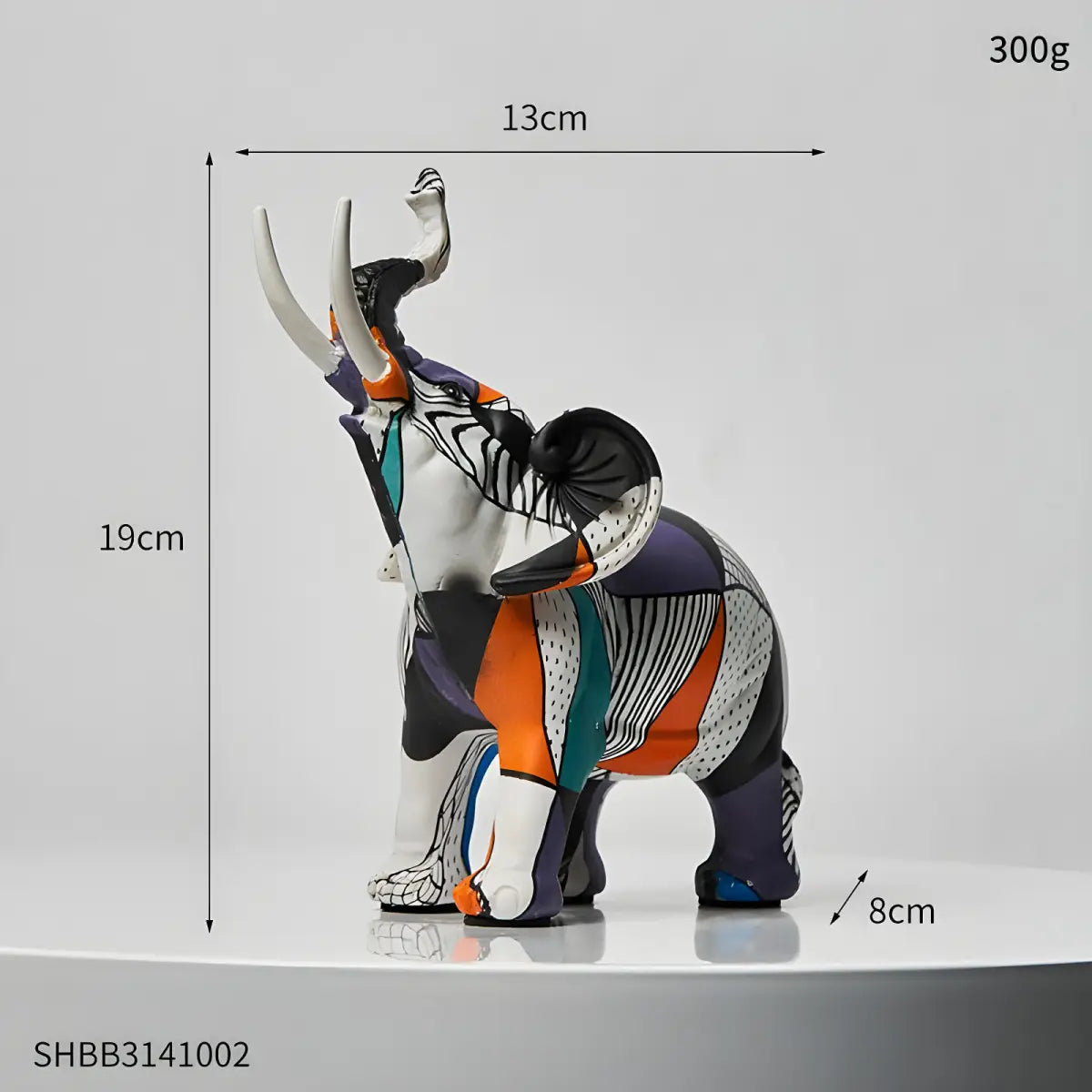 Estatuetas Decorativas Elefantes Abstratos em Dois Estilos Diferentes Compre agora Ricaly
