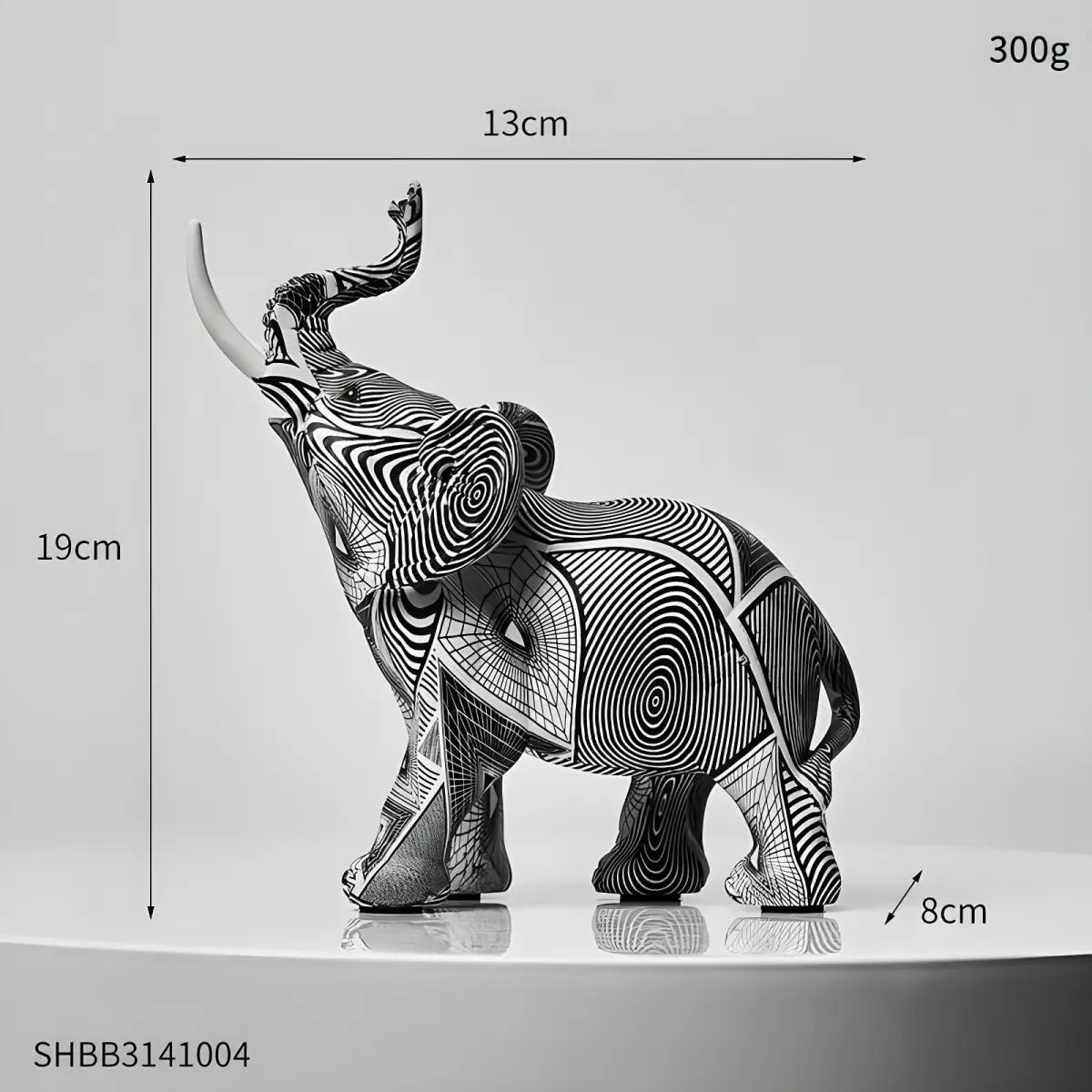Estatuetas Decorativas Elefantes Abstratos em Dois Estilos Diferentes Compre agora Ricaly