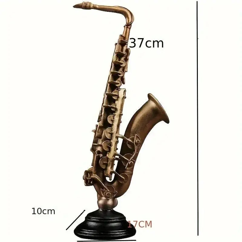 Figurinas Douradas de Violino e Saxofone para Decoração Elegante Compre agora Ricaly