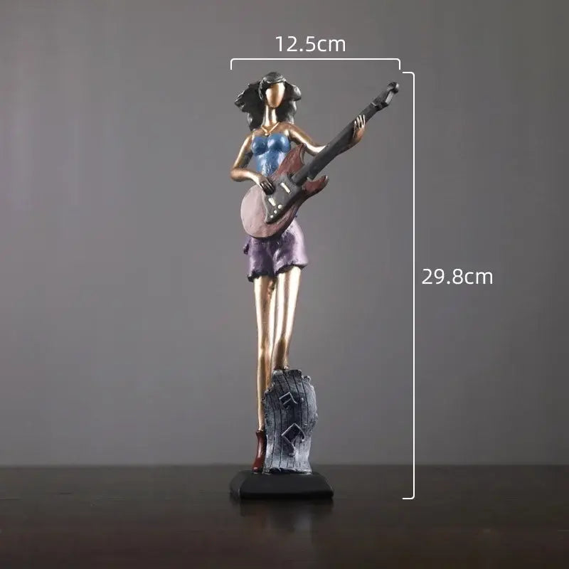 Figurinas Musicais Abstratas em Resina Ricaly para Decoração Vintage Compre