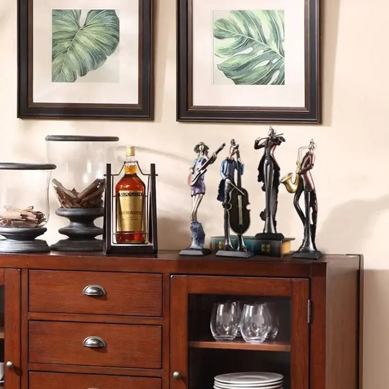 Figurinas Musicais Abstratas em Resina Ricaly para Decoração Vintage Compre