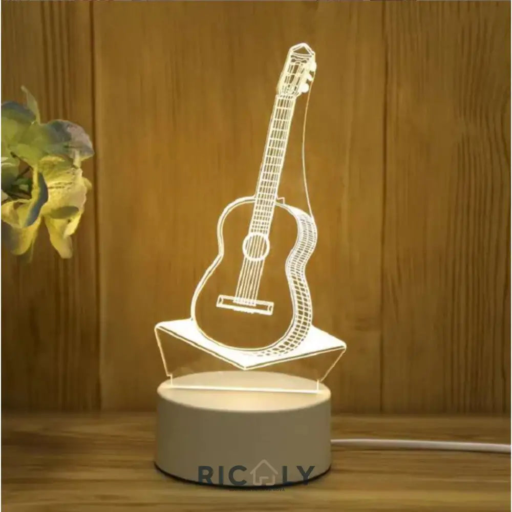 Fonte Luminosa LED de Acrílico Ricaly: Iluminação Suave e Elegante para Seu Lar guitarra