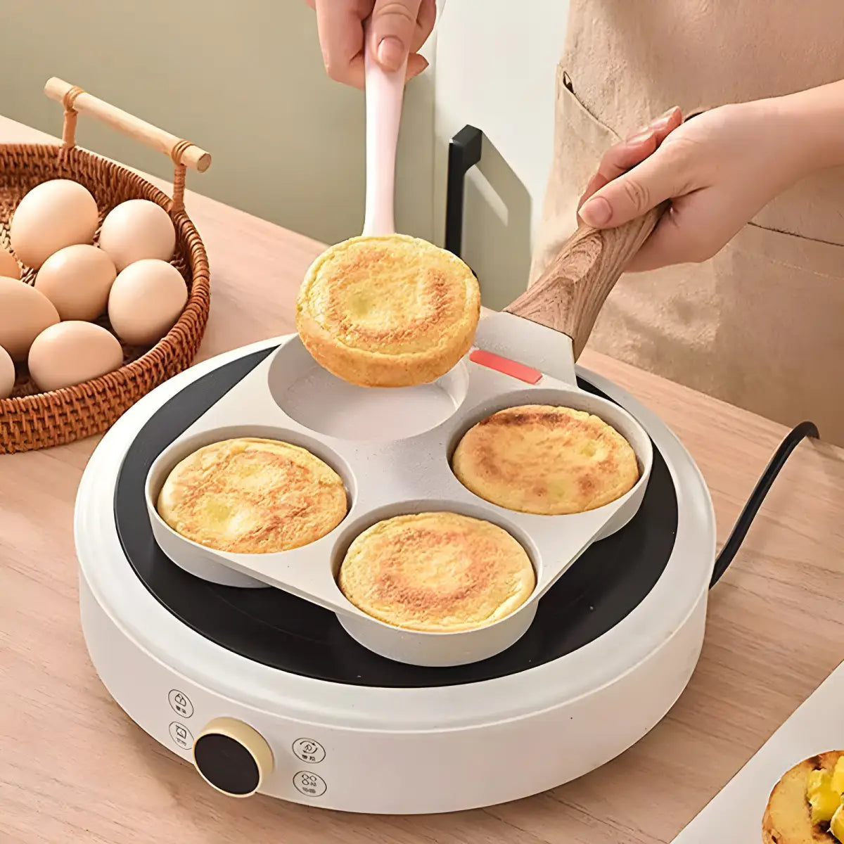 Frigideira Antiaderente 4 em 1 Ricaly | Frete Grátis Hoje elétrico panqueca fabricante Mais Vendidos Compre