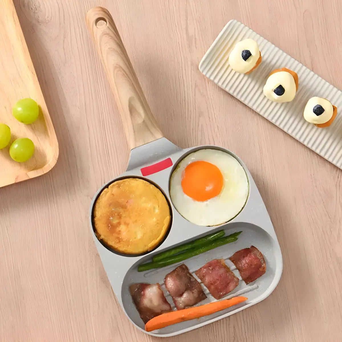 Frigideira Antiaderente 4 em 1 Ricaly | Frete Grátis Hoje de várias seções panela alimentos Mais Vendidos Compre