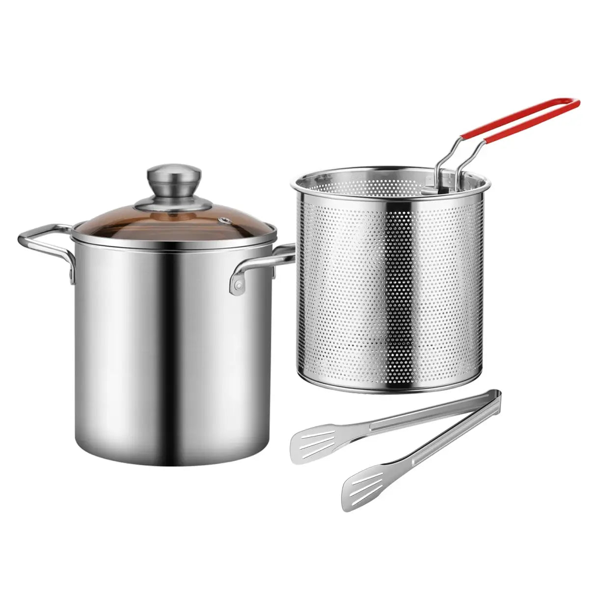 Conjunto de panelas de aço inox com tecnologia avançada para cozinhar facilmente