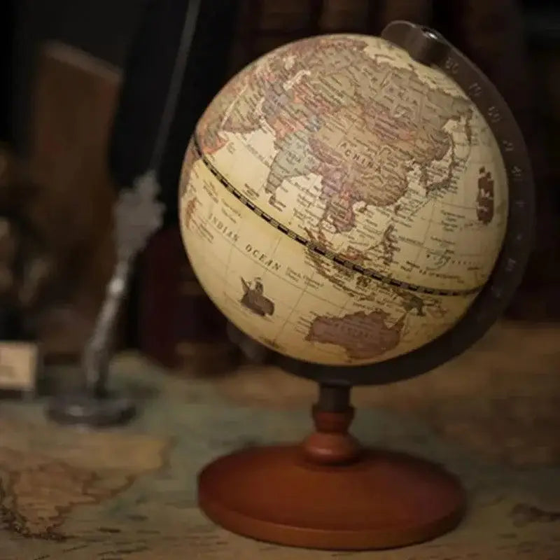 Globo terrestre vintage marrom decorativo exclusivo Ricaly para decoração de ambientes