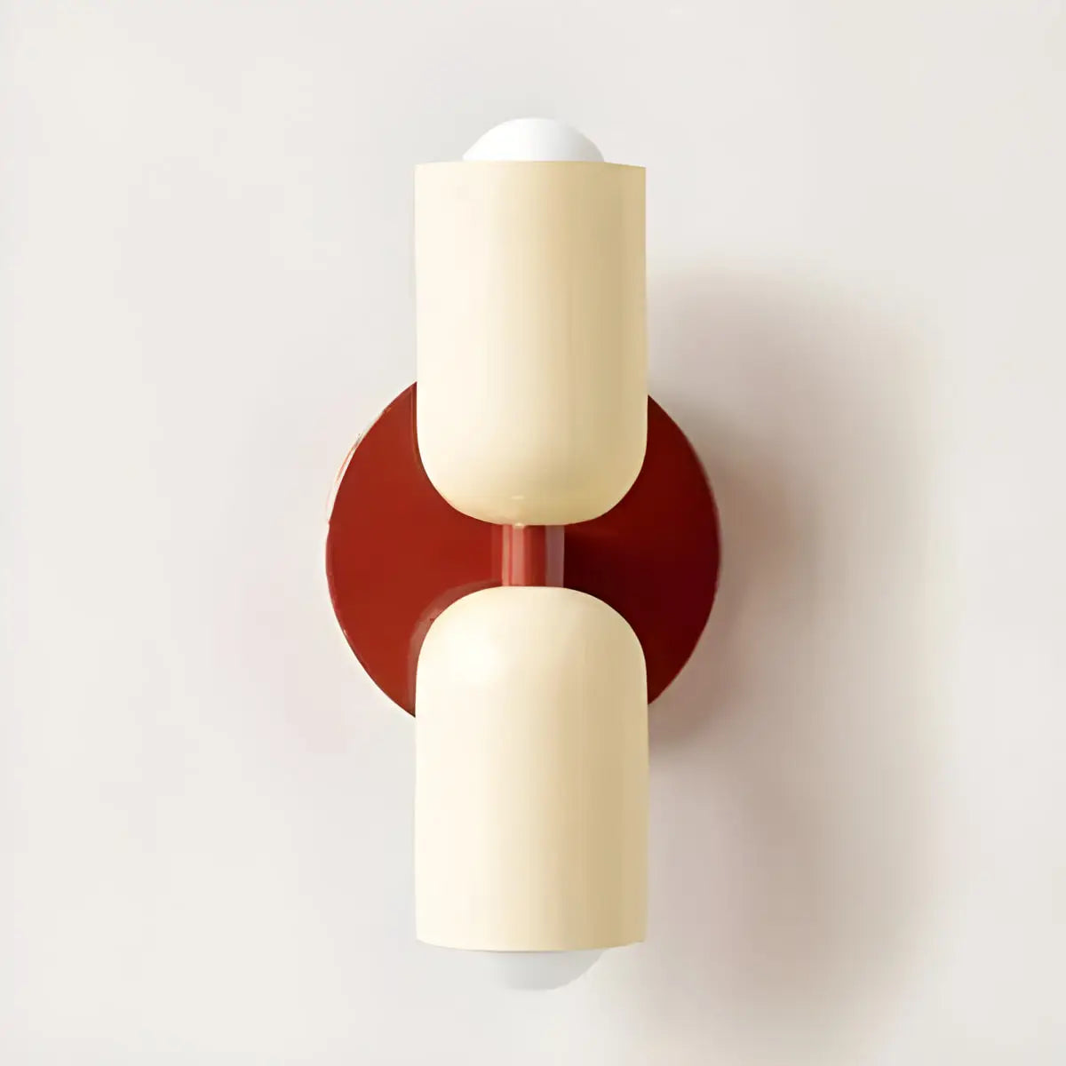 Arandela Interna Aquarela da Ricaly estilo artístico vermelho creme duplo Iluminação Compre