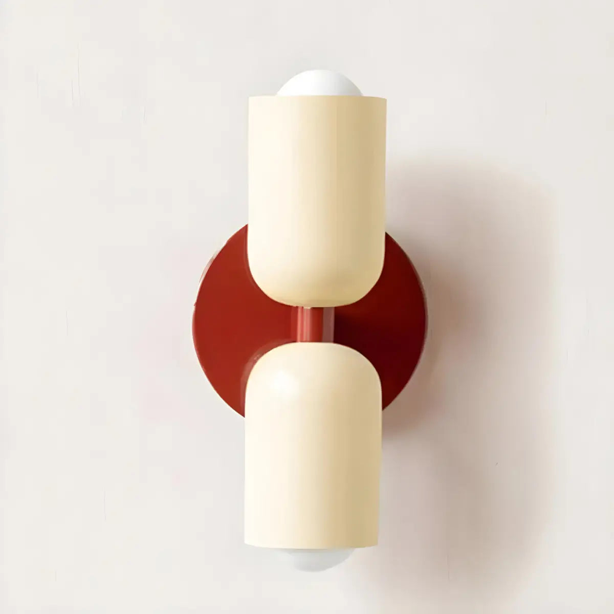 Arandela Interna Aquarela da Ricaly estilo artístico vermelho creme duplo Iluminação Compre