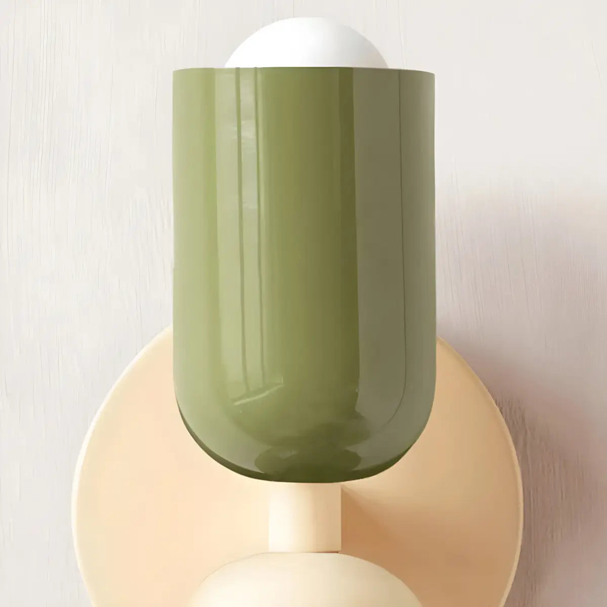 Arandela Interna Aquarela da Ricaly estilo artístico verde creme parede Iluminação Compre