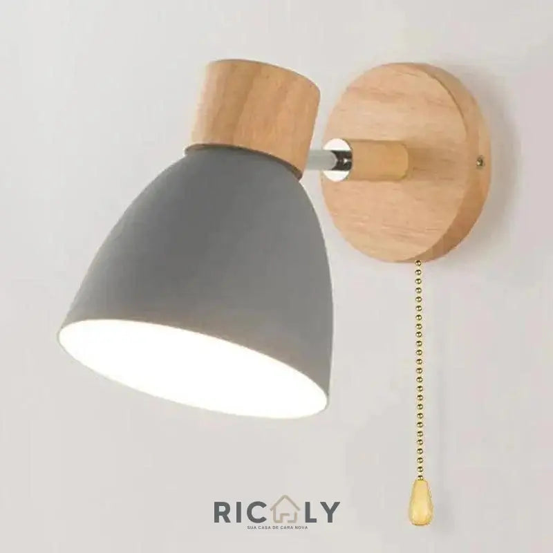 Iluminação Elegante: Arandela Articulada de Parede Interna Ricaly – Design Inovador em Madeira - 002 - Arandela de Parede Interna Cinza - 200000795:496#Grey With Switch;5:100014064#1Pcs