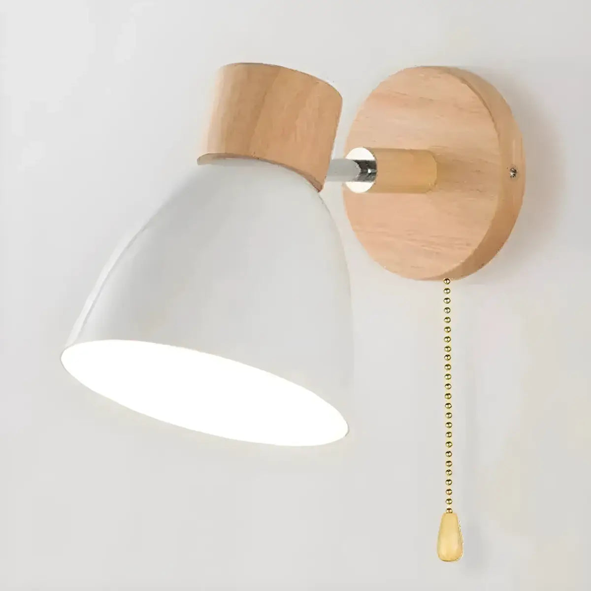 Arandela Articulada Ricaly para Parede Interna branco madeira parede Iluminação Compre
