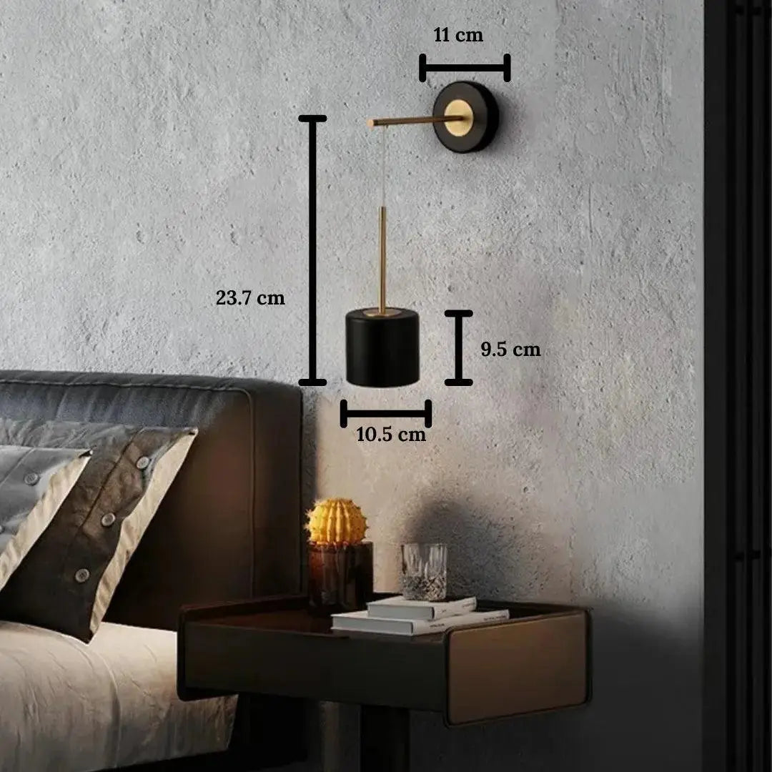 Iluminação Circular Suspensa em Acrílico Ricaly preto ouro parede Compre