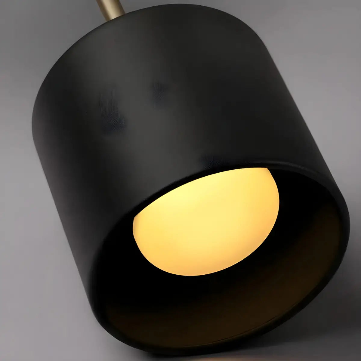 Iluminação Circular Suspensa em Acrílico Ricaly preto cilíndrico lâmpada Compre