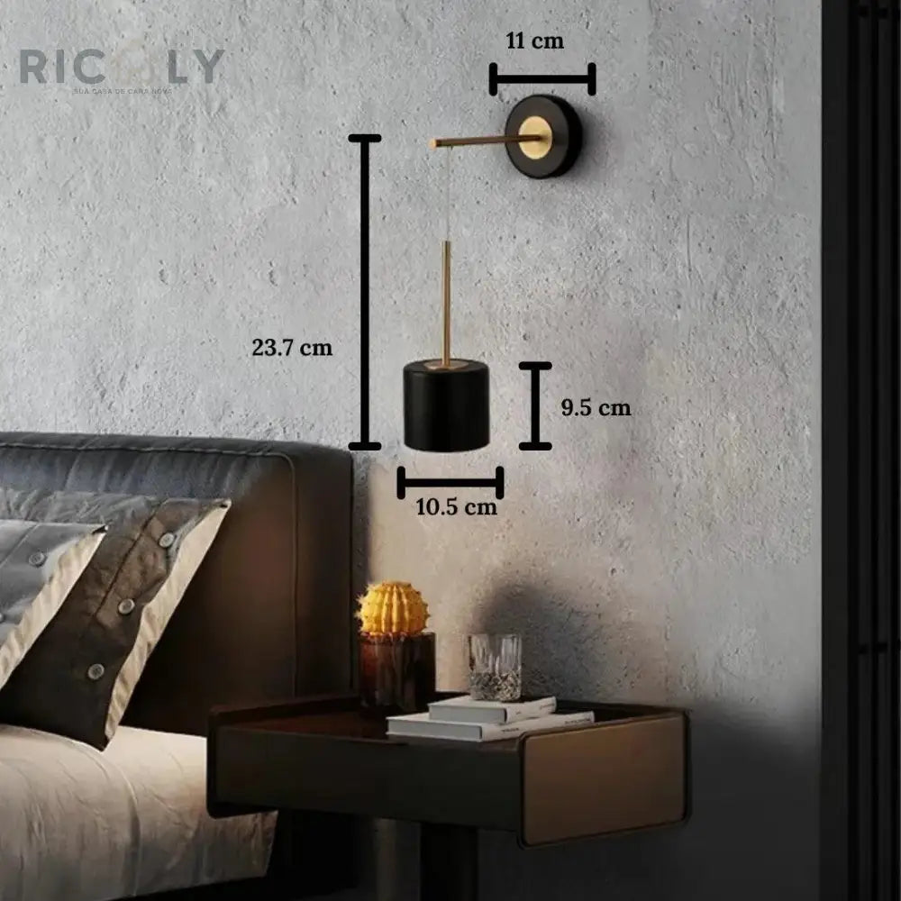 Iluminação Elegante: Arandela Circular Suspensa Ricaly em Acrílico – Modernidade e Sofisticação para Seu Quarto - Iluminação