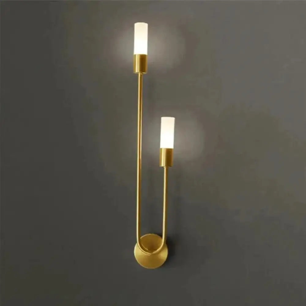 Iluminação Elegante: Arandela de Parede Verona by Ricaly - Sofisticação e Inovação para Seu Espaço Dourado Esquerdo