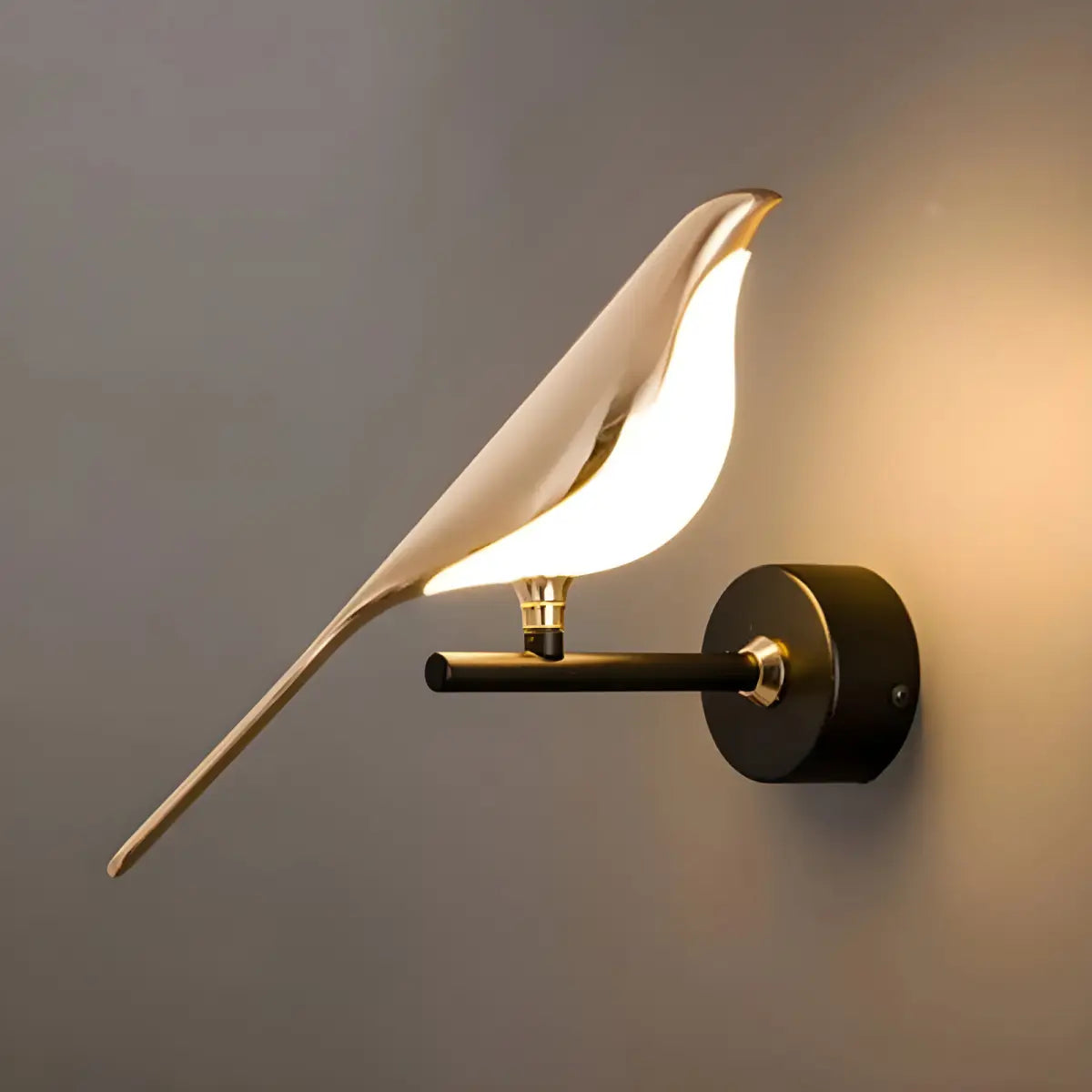 Arandela Dourada Pássaro Moderna para Parede em forma de pássaro parede arandela Iluminação Compre