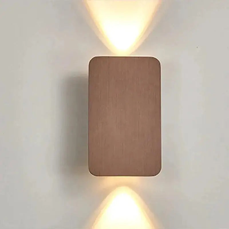 Iluminação Elegante: Arandela Externa de Parede Wooden by Ricaly - Sofisticação e Inovação para Seu Espaço Marrom Escovado