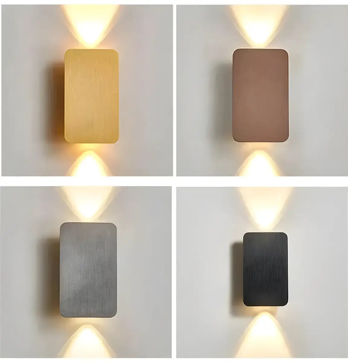 Arandela Externa Wooden Ricaly para Iluminação Elegante retangular parede arandelas Compre