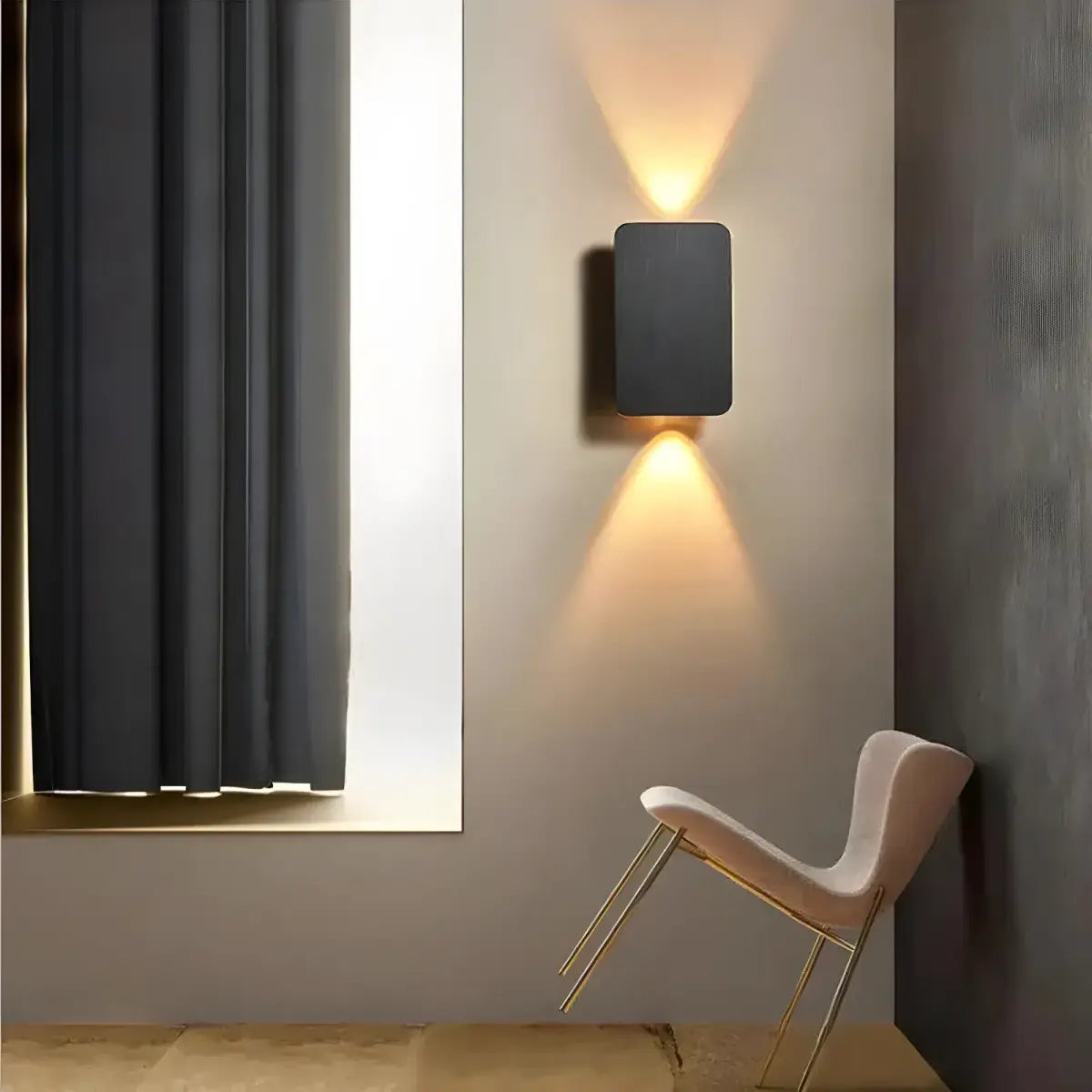 Arandela Externa Wooden Ricaly para Iluminação Elegante retangular parede arandela Compre
