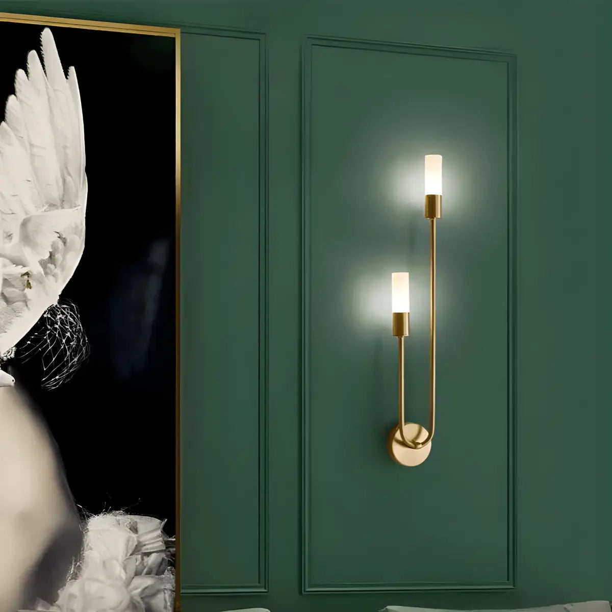 Iluminação Sofisticada com Arandela Parede Verona Ricaly dourado duas luzes parede Compre