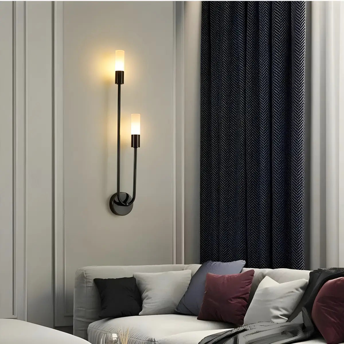 Iluminação Sofisticada com Arandela Parede Verona Ricaly moderno preto arandela Compre