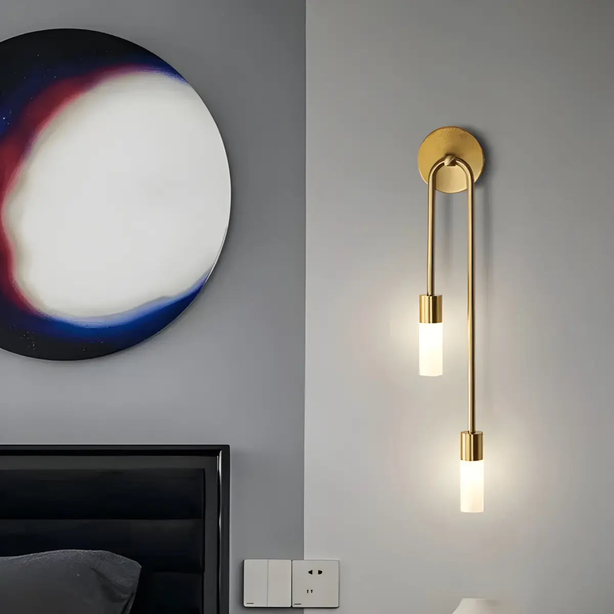 Iluminação Sofisticada com Arandela Parede Verona Ricaly moderno ouro parede Compre