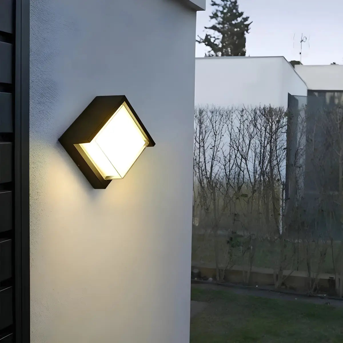 Arandela Externa Jardim Ricaly para Elegância Moderna iluminado quadrado ao ar livre Iluminação Compre