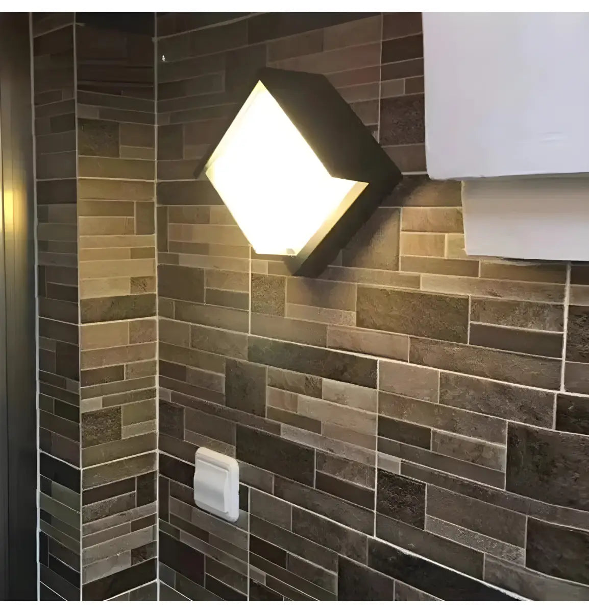 Arandela Externa Jardim Ricaly para Elegância Moderna iluminado em forma de diamante parede Iluminação Compre