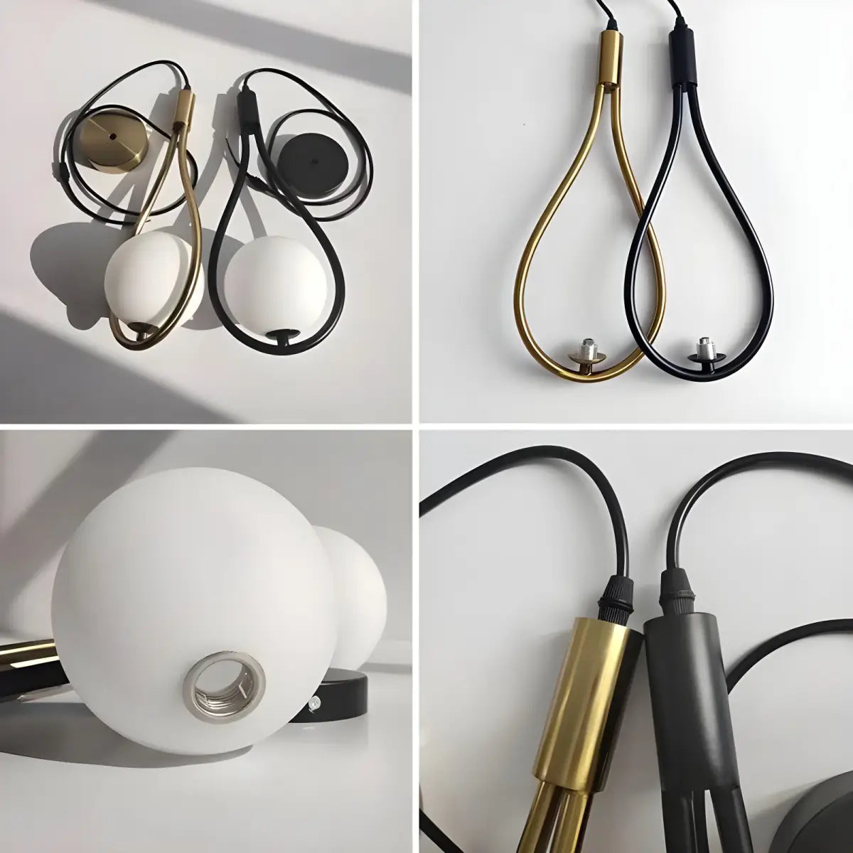 Arandela Lauren Ricaly em Aço Inoxidável Dourado moderno pingente luz Iluminação Compre