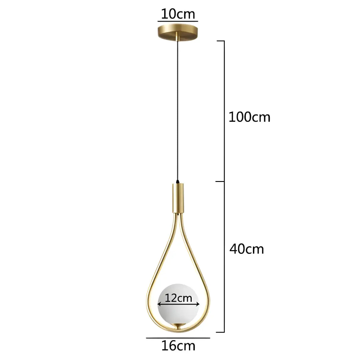 Arandela Lauren Ricaly em Aço Inoxidável Dourado ouro lágrima pingente Iluminação Compre