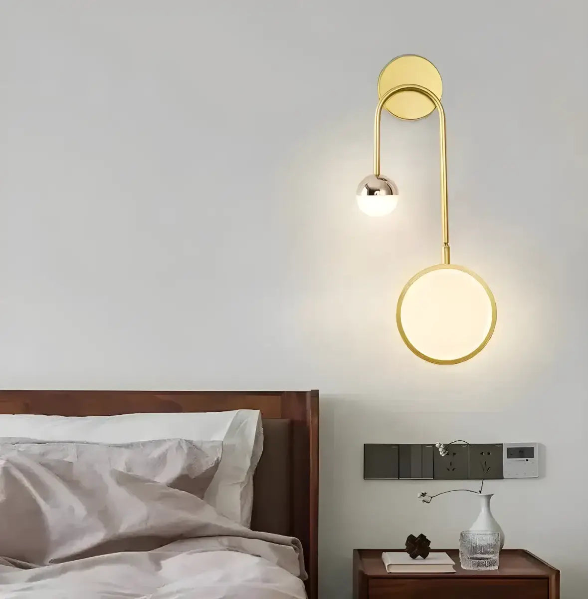 Arandela Gleam para Parede Moderna e Estilosa ouro prata parede Iluminação Compre