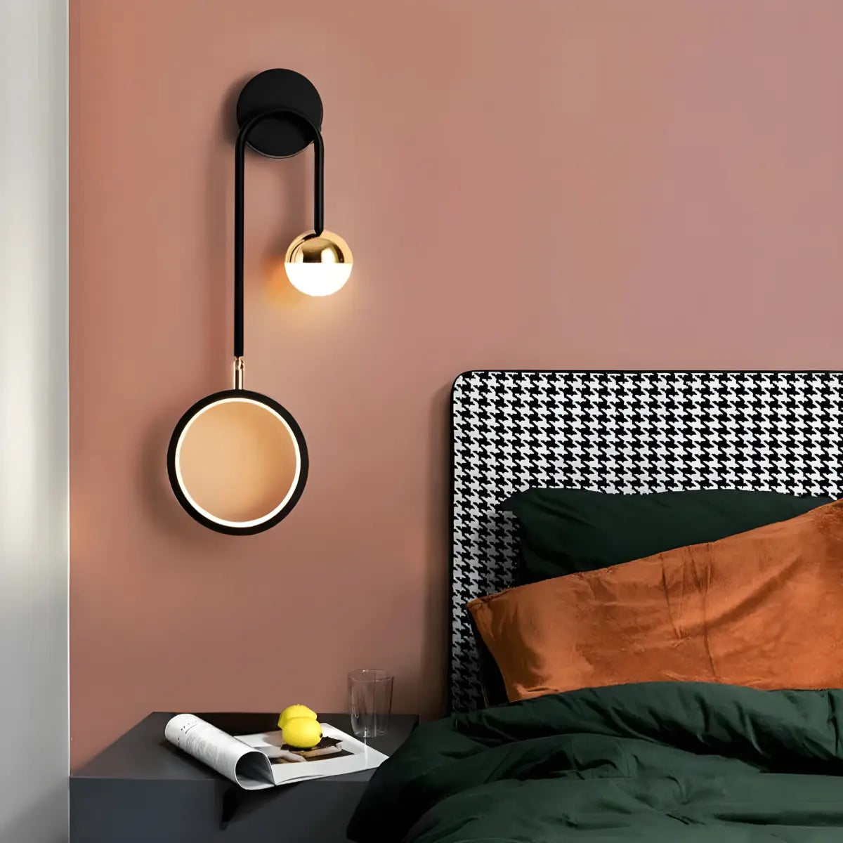 Arandela Gleam para Parede Moderna e Estilosa moderno preto ouro Iluminação Compre