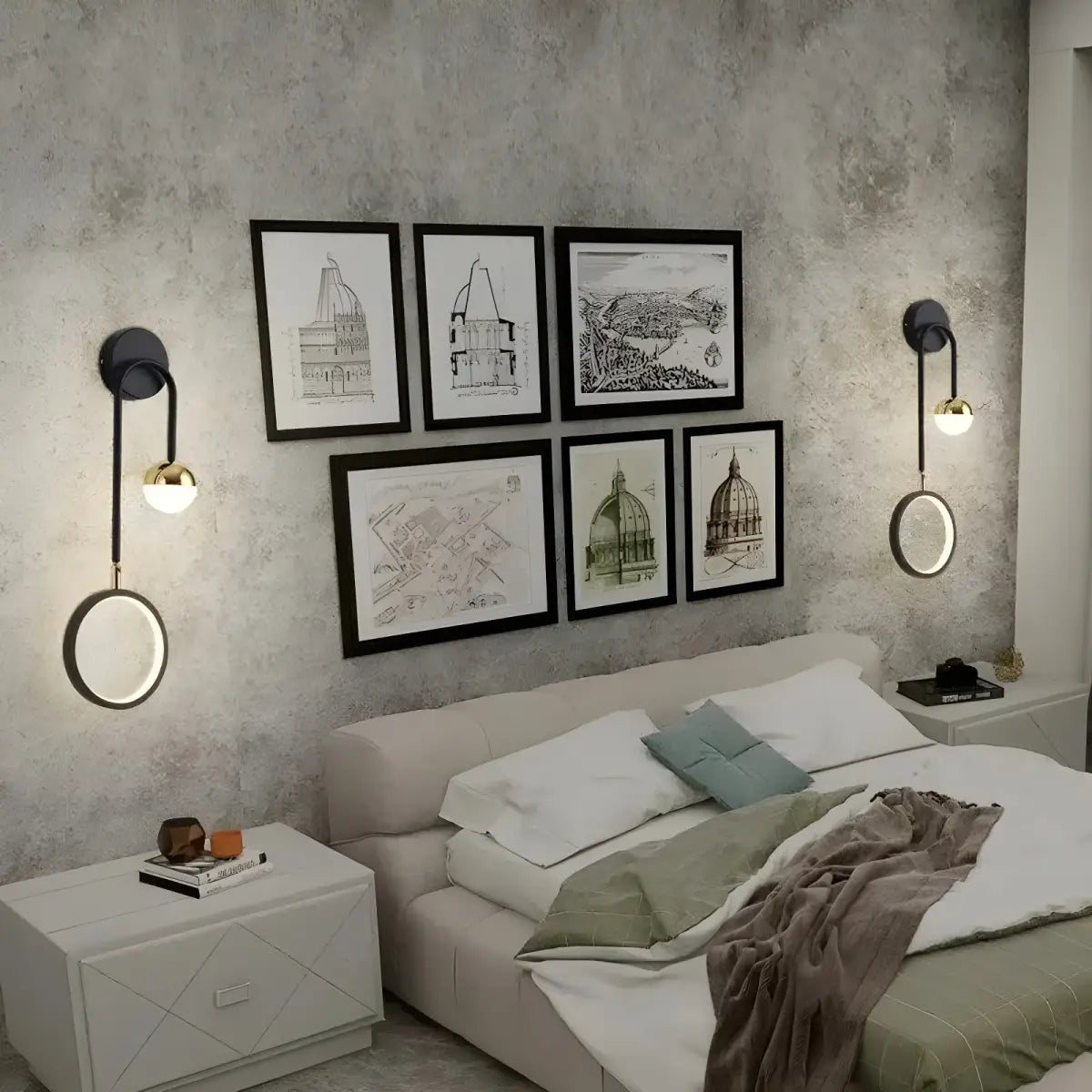 Arandela Gleam para Parede Moderna e Estilosa quarto parede arte Iluminação Compre