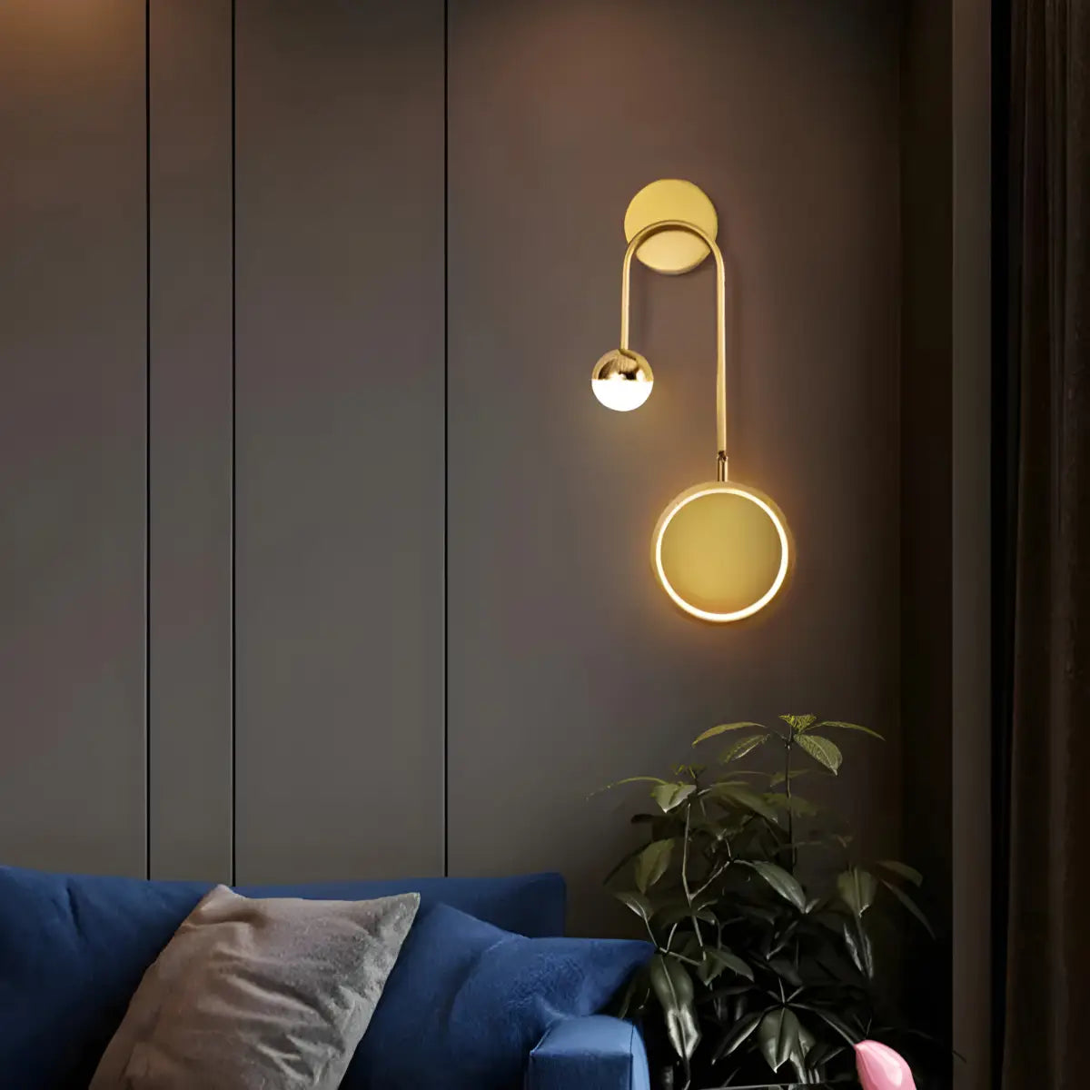 Arandela Gleam para Parede Moderna e Estilosa moderno ouro parede Iluminação Compre