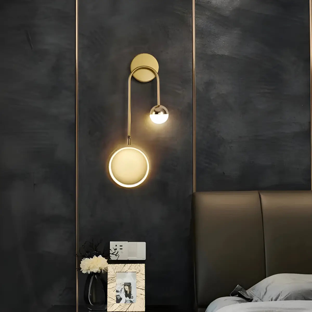 Arandela Gleam para Parede Moderna e Estilosa moderno ouro parede Iluminação Compre
