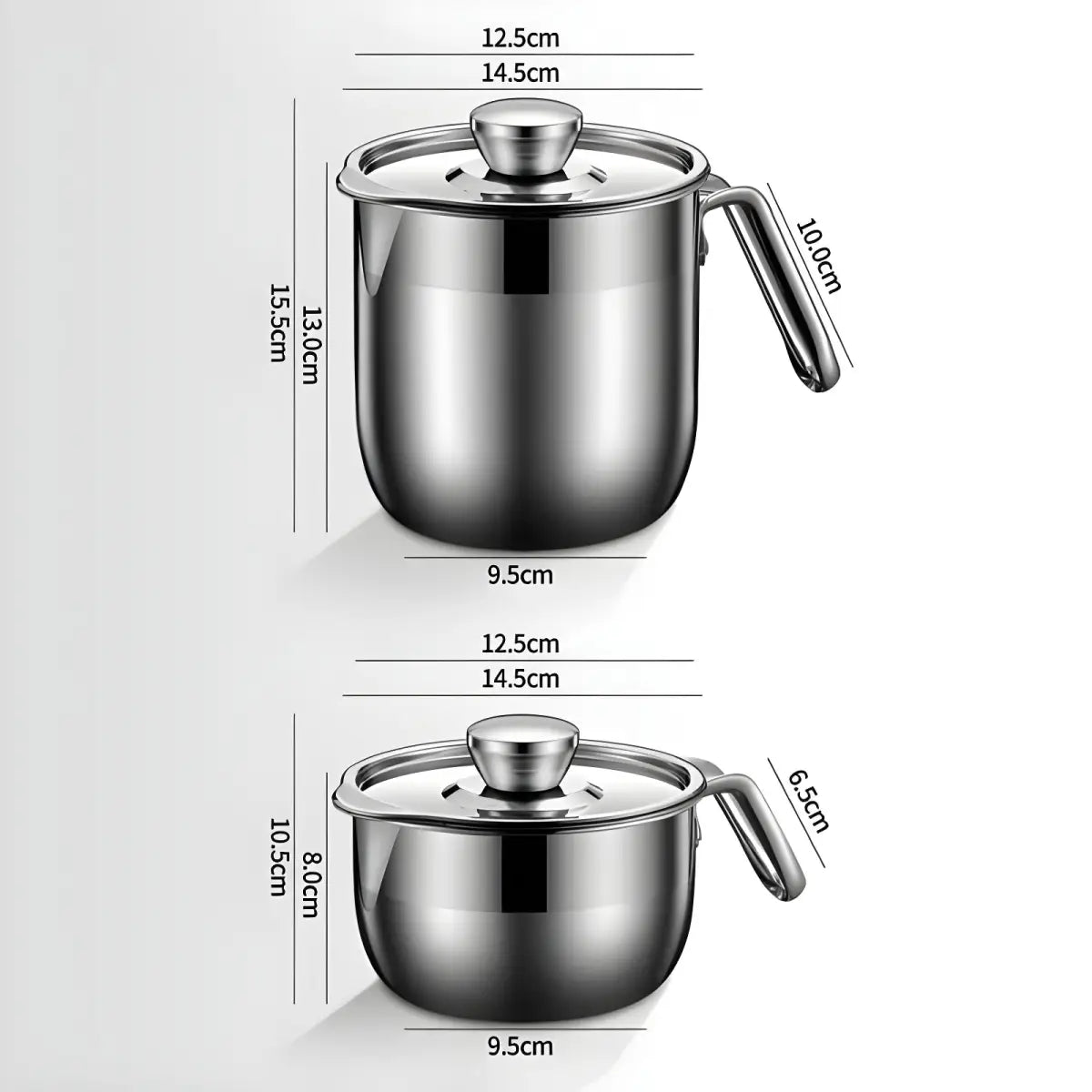 Jarra de Inox Ricaly | 1000ml com Separador Premium inoxidável aço óleo Organizadores para Cozinha Compre