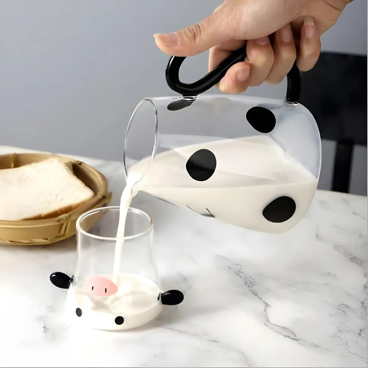 Jarra de Vidro Ricaly | Frete Grátis Acima R$149 com tema vaca vidro lançador Organizadores para Cozinha Compre