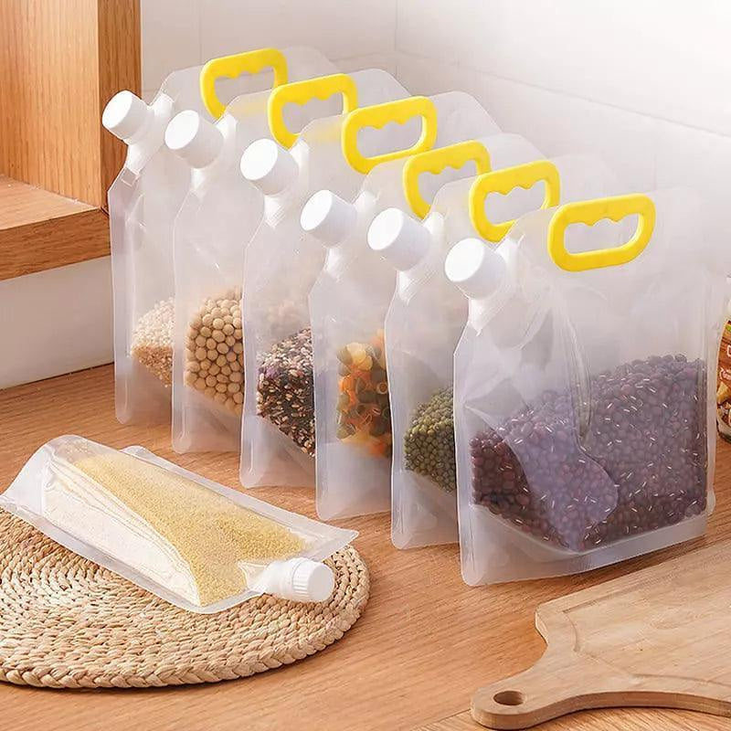 Kit 10 Sacos de Armazenamento Dispenser de Alimentos Ricaly - Sacos de Armazenamento