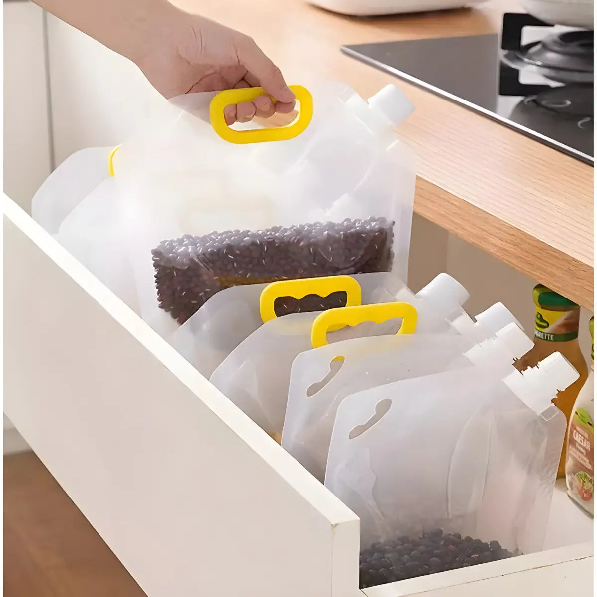 Sacos de Armazenamento Ricaly | Kit 10 Unidades Exclusivas dobrável alimentos armazenamento Organizadores para Cozinha