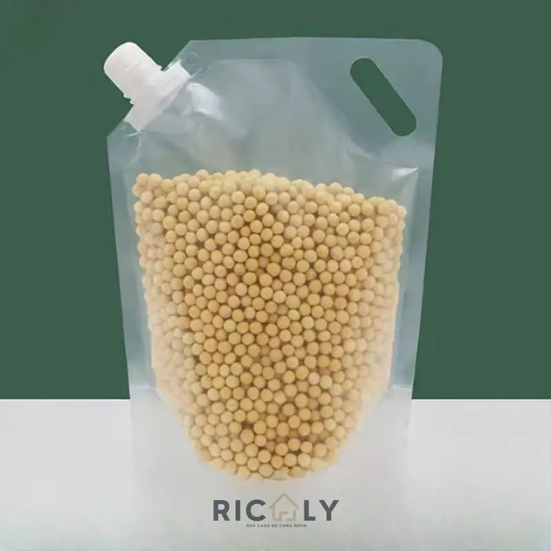 Kit 10 Sacos de Armazenamento Dispenser de Alimentos Ricaly 1kg 10 unidades